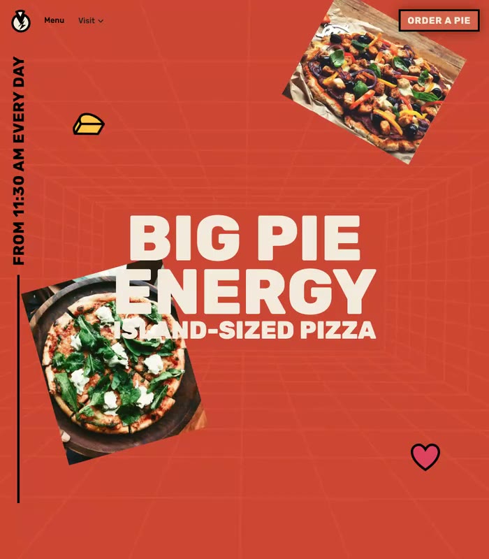 Big Pie Energy pizza site