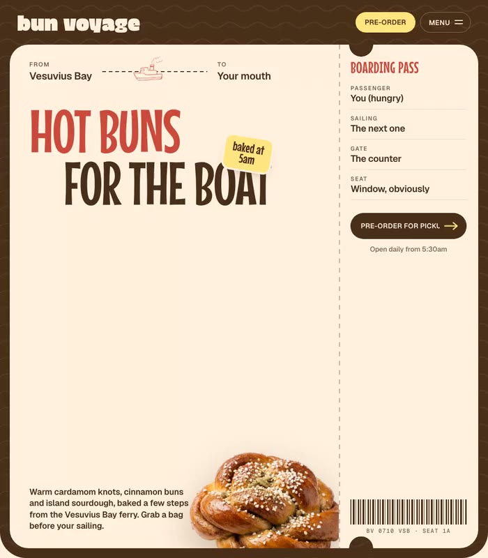 Bun Voyage bakery site